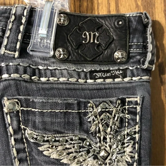 Miss Me black boot cut jeans size 26 - Picture 8 of 12